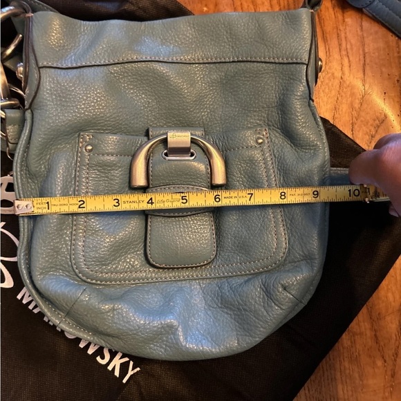 B. Makowsky Turquoise Leather Crossbody Bag EUC!! - Picture 14 of 14